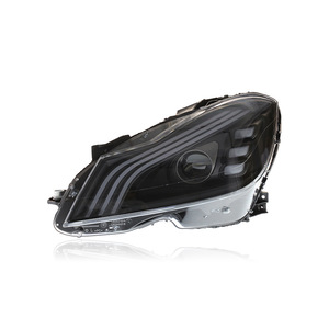 Conjunto de Faros Delanteros Modificados con Lentes LED para Clase C C180/C200 W204, Luz Diurna de 12V, Nuevos Faros LED de 12V y 6000K para C-Cla - Product Image 2