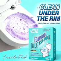 Poudre nettoyante moussante pour toilettes, décontamination rapide, élimination des odeurs, formation rapide de bulles, poudre violette, livraison directe d'usine