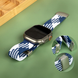 <span class=keywords><strong>Bracelet</strong></span> <span class=keywords><strong>tressé</strong></span> en nylon pour <span class=keywords><strong>Apple</strong></span> <span class=keywords><strong>Watch</strong></span> Band 40 41 42 44 45 46 MM <span class=keywords><strong>Bracelet</strong></span> à boucle magnétique pour IWatch Series 4 5 6 7 8 9 10 - Product Image 5