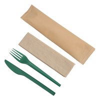 Ensemble de couverts jetables en CPLA pour le camping, avec cuillère, fourchette et couteau, pour les mariages et l'utilisation en cuisine