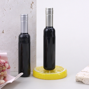 Contenant de brillant à lèvres en plastique doré en forme de bouteille de vin de 7 ml, mignon et tendance, tubes vides argentés avec bouchon à vis pour rouge à lèvres - Product Image 4