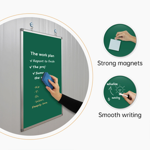Cadre en aluminium <span class=keywords><strong>Tableau</strong></span> à <span class=keywords><strong>craie</strong></span> magnétique <span class=keywords><strong>Tableau</strong></span> d'écriture de messages <span class=keywords><strong>Vert</strong></span> Noir <span class=keywords><strong>Tableau</strong></span> en classe - Product Image 4