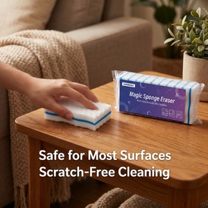 Éponge magique ergonomique en mélamine en forme de vague, éponge de nettoyage nano double couche pour les taches de cuisine, de salle de bain et domestiques - Product Image 4
