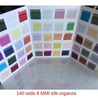 Tissu en organza de soie de mûrier 6 mm, fin, léger, rigide, pour voile de mariée, vêtements de mariée