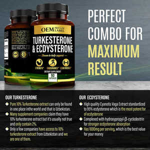 Turkesteron Ecdysteron 1000Mg <span class=keywords><strong>Capsules</strong></span> 95% <span class=keywords><strong>Beta</strong></span> Ecdysteron Poeder Extract Energiesupplement Dranken - Product Image 4