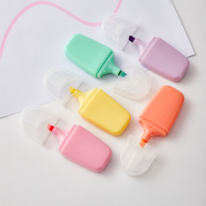 Xiyuan Papelería personalizada Juego de 4 piezas de Mini bolígrafos Resaltadores de punta plana Diseño estético <span class=keywords><strong>simple</strong></span> para uso escolar - Product Image 3