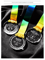 Plaques de médailles en cristal personnalisables, cadeaux pour la Journée des sports des enfants, médailles de compétition de basket-ball et de football