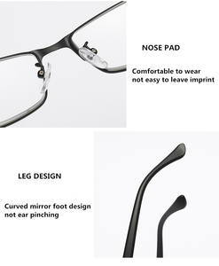 Vente en gros de lunettes presbytes pour hommes 3.0 monture en métal TR90 unisexe printemps temples lunettes de lecture bloquant la lumière bleue lunettes de lecture - Product Image 6