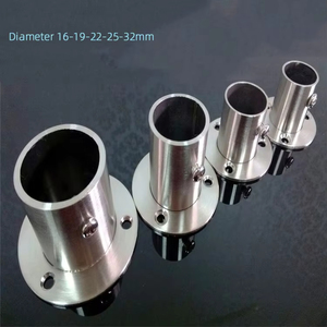 304ステンレス鋼フランジベース衣類ラック用カーテンロッド乾燥ラックDIYアクセサリー管状ブラケット直径19 22 25 32mm - Product Image 2