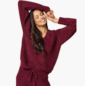 Pigiama Personalizzato Autunno Inverno <span class=keywords><strong>da</strong></span> Donna in Tessuto Waffle, Set Due Pezzi Tinta Unita Casual e Comodo per <span class=keywords><strong>Casa</strong></span> - Product Image 1