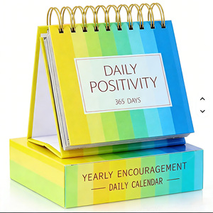 Настольный календарь-ежедневник на 365 дней с часами, настраиваемый, с вдохновляющими цитатами, на спирали, с коробкой, 2026 год - Product Image 5