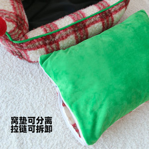 Plaid <b>sofa</b> <b>cat</b> bed winter 2025 new style thickened <b>cat</b> sleeping bed warm winter pet extra large - Product Image 1