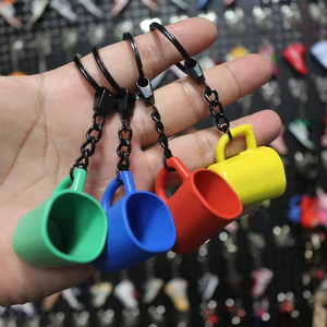 Wsnbwye Mini cà phê lạnh <span class=keywords><strong>Keychain</strong></span> cup DIY Anime <span class=keywords><strong>3D</strong></span> llaveros chaveiro kinh doanh thiết kế kim loại Stanley xử lý <span class=keywords><strong>Keychain</strong></span> - Product Image 4