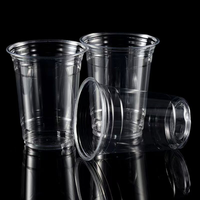 Gobelet en plastique jetable biodégradable de 32 oz avec paille et couvercle, idéal pour les cadeaux promotionnels (pour thé au lait)