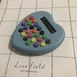 Heart Shaped Calculator 8 Digit Colorful Buttons Battery Powered For Students - Product Image 3