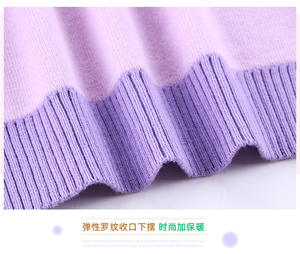 100% algodón púrpura amarillo moda niños niñas tejido suéter abrigo ropa cárdigan en stock - Product Image 6