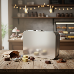 Caja de Chocolate Kontensan Rectangular de 3 Litros, 252x181xH74mm, Modelo L414 con Tapa Deslizante, Hecho en Turquía - Product Image 3