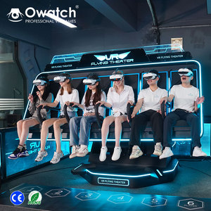 6 chỗ ngồi 9D XD VR rạp chiếu phim ghế chuyển động thực tế ảo mô phỏng chuyến bay nền tảng mái vòm Nhà hát - Product Image 3