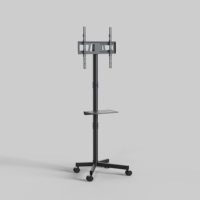 Soporte Móvil para TV AUKI, Moderno y Resistente, con Ruedas Giratorias, para Pantallas LED/LCD de 32-55 Pulgadas, Altura Ajustable, Marco de Acero, VESA Máximo 400x400, para el Hogar