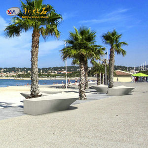 Nuevos Bancos de Hormigón GRC en Forma de S, para Paisajismo Exterior, Parques Municipales - Product Image 1