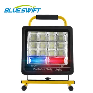 DC SMD Lampu LED Banjir, Lampu Led Luar Ruangan, Keamanan, Dapat Diisi Ulang, Panel Surya Darurat, 100W 50W, Watt