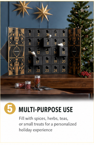 Luxury Black 25 Days Advent Calendar <b>Box</b> with Gold Foil Foldable Rigid Cardboard <b>Christmas</b> Blind <b>Box</b> Mystery Packaging for Gift - Product Image 5