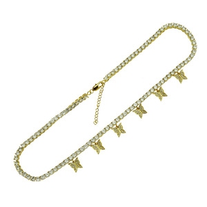 Hip Hop Copper Micro-inlaid Zircon Single Row Tennis Chain Necklace Tanjing Fashion Lijing Necklace - Product Image 5