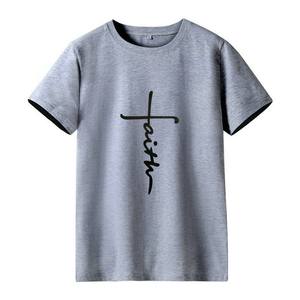 Camiseta de manga corta con cuello redondo para <span class=keywords><strong>mujer</strong></span>, Camiseta con estampado de letras <span class=keywords><strong>WISH</strong></span> 2022 - Product Image 5