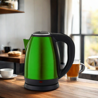 Bouilloire électrique sans fil 1500W en acier inoxydable, ébullition rapide, contrôle de la température, base rotative à 360°, capacité 1,8L - Usage domestique et hôtelier