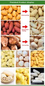 Automatic Commercial Fruit <b>Vegetable</b> Cassava Peel Small Ginger Sweet Small Potato <b>Brush</b> Wash Carrot Potato Washing Machine - Product Image 5