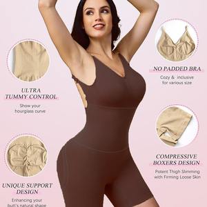 Body Europeo Americano <span class=keywords><strong>de</strong></span> talla grande para mujer, ropa moldeadora <span class=keywords><strong>de</strong></span> cuerpo sin costuras, hermosa esquina plana ajustada, moldeador <span class=keywords><strong>de</strong></span> elevación del vientre - Product Image 4