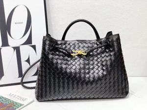 Modische Damen-Tragetasche mit großem Fassungsvermögen, gewebt, mit Kettenriemen, leichter Luxus, Freizeit, einfarbig, PU - Product Image 2