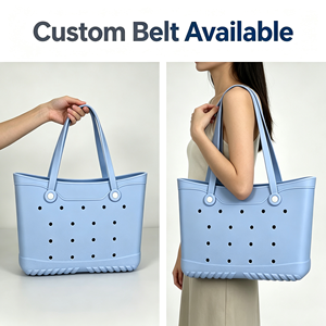 OEM Custom EVA <b>Beach</b> Tote <b>Bag</b> Fashion Daily Use Silk Screen Printed Customizable Shape (Square/Custom) Pattern (Dots/Heart/Star) - Product Image 3