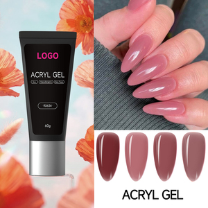 สีเพ้นท์เล็บอะคริลิคเจล 30 กรัม 60 กรัม เจลอะคริลิคสำหรับต่อเล็บและตกแต่งเล็บ รับผลิตแบบ OEM จำนวนมาก สำหรับร้านทำเล็บ - Product Image 1