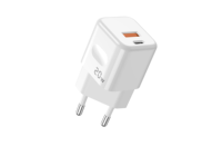 Chargeur rapide DQS 20W USB-A Type-C GaN SCP PD 3.0 5V/3A Adaptateur de prise EU/US PC Ignifuge Certifié FCC Téléphones mobiles