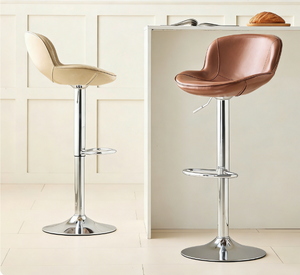 Taburete de Bar Giratorio Ajustable, Moderno, de Cuero PU, con Reposapiés Ergonómico, Tapizado, <span class=keywords><strong>para</strong></span> Sala de Estar - Product Image 1