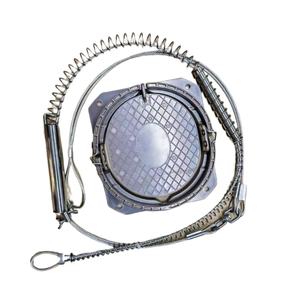 Piège à appât pour sanglier en acier inoxydable 4 milli, avec pédale solide, écrou de remplacement, plus résistant, avec ressort, pour la chasse à la ferme, nécessaire pour le leurre - Product Image 1