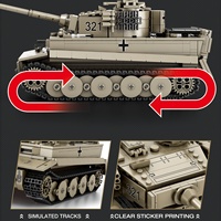 Reobix World Tanks série militaire char lourd modèle WW2 armée Construction jouet blocs de construction ensembles 5-7 ans 1138 pièces unisexe ABS