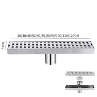Usine En Gros Salle De Bains Drain Douche Sus304 En Acier Inoxydable Épaissir Drain Salle De Bains Accessoire Anti-odeur Drain De Sol
