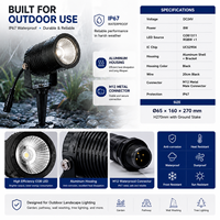 Proyector Arquitectónico RGBW COB1311 de 8W 24V IP67 UCS2904 Programable para Fachadas de Edificios, Jardines y Proyectos de Iluminación Exterior