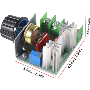 2000W 25A PWM Motor Speed Control Module <b>Dimmer</b> Speed Regulator AC 50-220V Adjustable Voltage Regulator with Speed Control Knob - Product Image 3