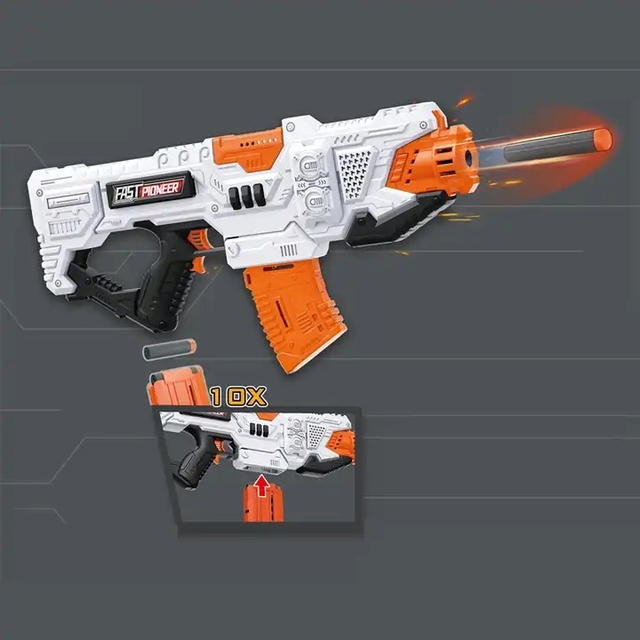 Motorized Automatic Shooting Electric Plastic Soft Bullet Gun Toy Blaster EVA Soft Foam Dart Gun M416 for Kids and Adults Arena