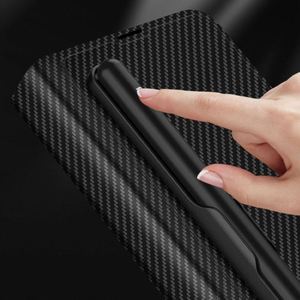 Funda con textura de fibra de carbono para móvil, funda con soporte para bolígrafo para <span class=keywords><strong>Galaxy</strong></span> <span class=keywords><strong>Z</strong></span> Fold 3 5G <span class=keywords><strong>Fold3</strong></span>, a prueba de golpes, con tapa de cuero - Product Image 5