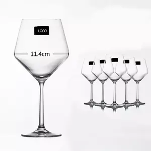 Vente en gros, verre transparent cristal de haute qualité, grand ventre, ensemble de verres à vin bordeaux, utilisation quotidienne de fête, grands verres