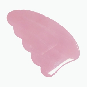 แผ่นขูดหน้ารูปพัดทำจากโรสควอตซ์ พร้อมฟันหยักสำหรับนวดหน้า - Product Image 4