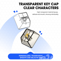 Customized Transparent Jelly Shine Keycaps Crystal Custom Set for Gaming Mechanical Laptop Keyboard Hot Swappable RGB Backlit