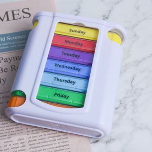 Hot Sale Classic 28-Compartment <b>7</b>-Day Pill Box Drawer Design Travel-Friendly Plastic Case Promotional Gift Custom Logo - Product Image 4