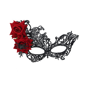Máscara <span class=keywords><strong>de</strong></span> Mascarada <span class=keywords><strong>de</strong></span> encaje <span class=keywords><strong>de</strong></span> Halloween con rosas rojas Calavera <span class=keywords><strong>Araña</strong></span> Decoración Traje <span class=keywords><strong>de</strong></span> fiesta gótico Accesorio Vestido <span class=keywords><strong>de</strong></span> lujo para <span class=keywords><strong>mujer</strong></span> - Product Image 6