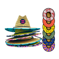 Chapeau de paille de sauveteur d'été en gros, personnalisable avec logo, style Sombrero américain, pour la pêche, la plage et le surf