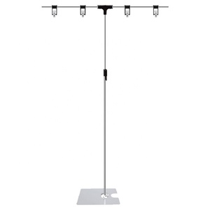 Factory Wholesale <strong>Adjustable</strong> T Shape Ad Stand 210cm Stainless Steel Poster <strong>Display</strong> Rack for Supermarket Shop and Trade Show - Product Image 1